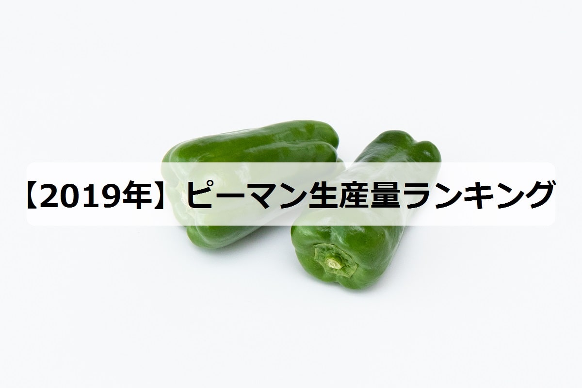 19年 ピーマンの生産量ランキング 日本で有名な産地は お米の知恵袋